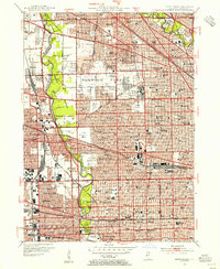 River Forest 1953 topographic map preview
