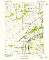 Romeoville 1954 topographic map thumbnail