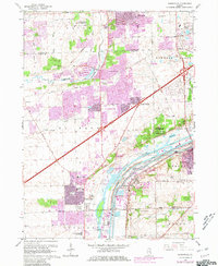 Romeoville 1962 topographic map thumbnail