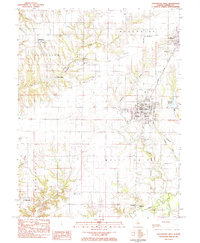 Roodhouse West 1983 topographic map thumbnail