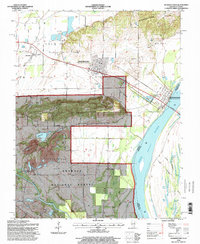 Shawneetown 1996 topographic map thumbnail