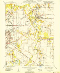 Springfield East 1950 topographic map thumbnail