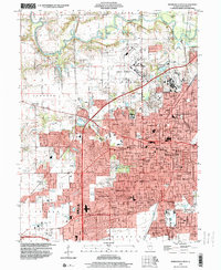 Springfield West 1998 topographic map thumbnail