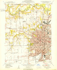 Springfield West 1950 topographic map thumbnail