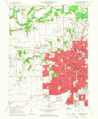 Springfield West 1965 topographic map preview