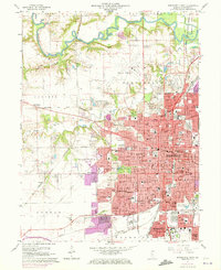 Springfield West 1965 topographic map preview