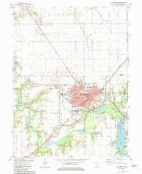 Taylorville 1982 topographic map thumbnail