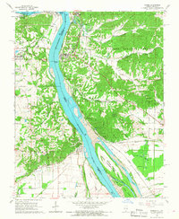 Thebes 1966 topographic map thumbnail