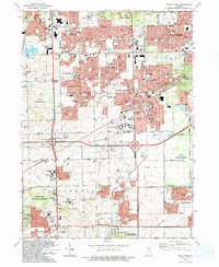 Tinley Park 1993 topographic map thumbnail