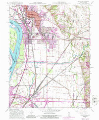 Wood River 1955 topographic map thumbnail
