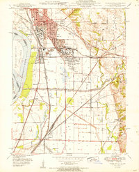 Wood River 1951 topographic map thumbnail
