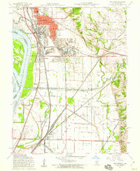 Wood River 1955 topographic map thumbnail