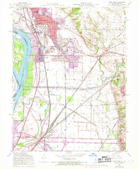 Wood River 1955 topographic map thumbnail