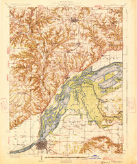 Beardstown 1926 topographic map thumbnail