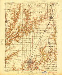 Carlinville 1925 topographic map thumbnail