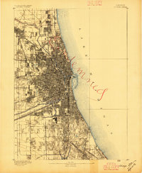 Chicago 1889 topographic map preview