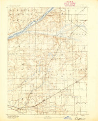 Des Plaines 1890 topographic map thumbnail