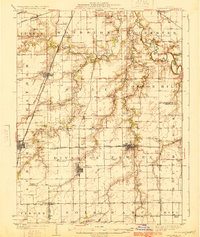 Divernon 1924 topographic map thumbnail