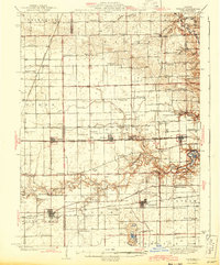 Fithian 1943 topographic map thumbnail