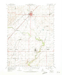 Gibson City 1957 topographic map thumbnail