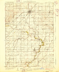 Gibson City 1928 topographic map thumbnail