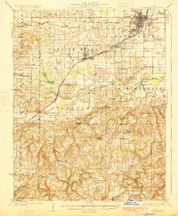 Harrisburg 1925 topographic map thumbnail
