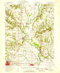 Hutsonville 1957 topographic map thumbnail