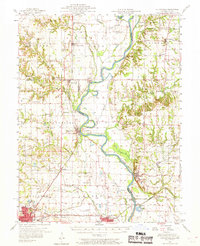 Hutsonville 1957 topographic map thumbnail