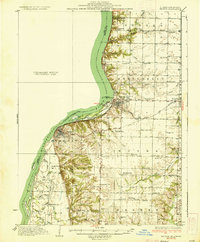Keokuk 1936 topographic map thumbnail