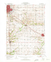 Le Roy 1951 topographic map preview