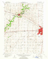 Mahomet 1957 topographic map preview