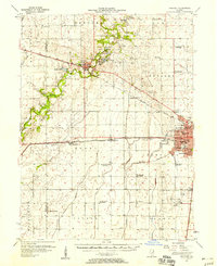 Mahomet 1957 topographic map thumbnail