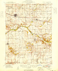 Mason City 1949 topographic map thumbnail