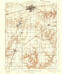 Mattoon 1937 topographic map thumbnail