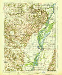 Meredosia 1931 topographic map thumbnail