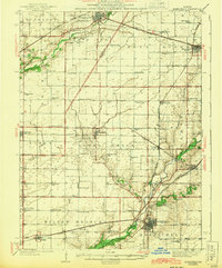 Monticello 1943 topographic map thumbnail
