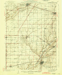 Monticello 1943 topographic map thumbnail