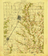 Mount Olive 1915 topographic map preview