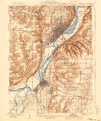 Peoria 1905 topographic map thumbnail