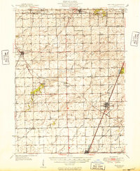 Peotone 1949 topographic map thumbnail