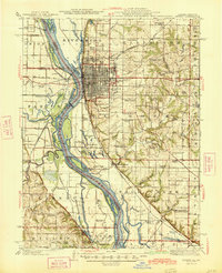 Quincy 1945 topographic map thumbnail