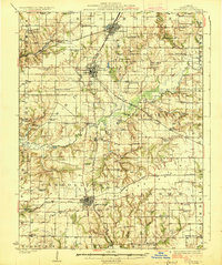 Roodhouse 1926 topographic map preview