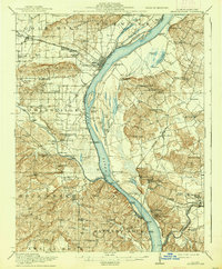 Shawneetown 1916 topographic map thumbnail