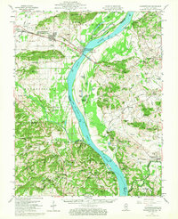 Shawneetown 1959 topographic map thumbnail