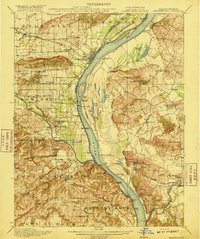 Shawneetown 1916 topographic map thumbnail