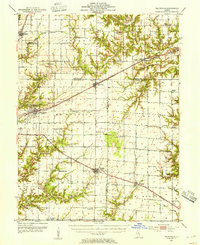 Teutopolis 1953 topographic map thumbnail