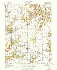 Teutopolis 1953 topographic map thumbnail