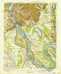 Thebes 1934 topographic map thumbnail