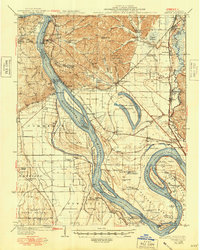 Thebes 1934 topographic map thumbnail