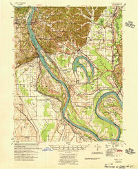 Thebes 1955 topographic map thumbnail